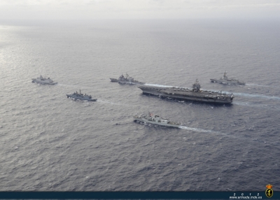 Grupo de Combate del "Entreprise" con la SNMG-1
